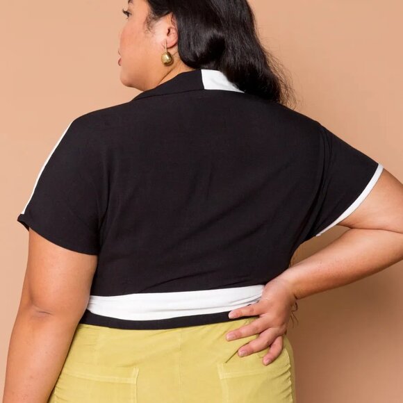 Colour Block Wrap Top - Picture 6 of 6